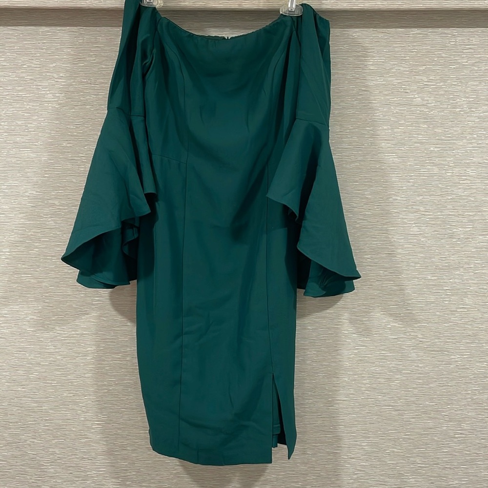 Green Off Shoulder Dress